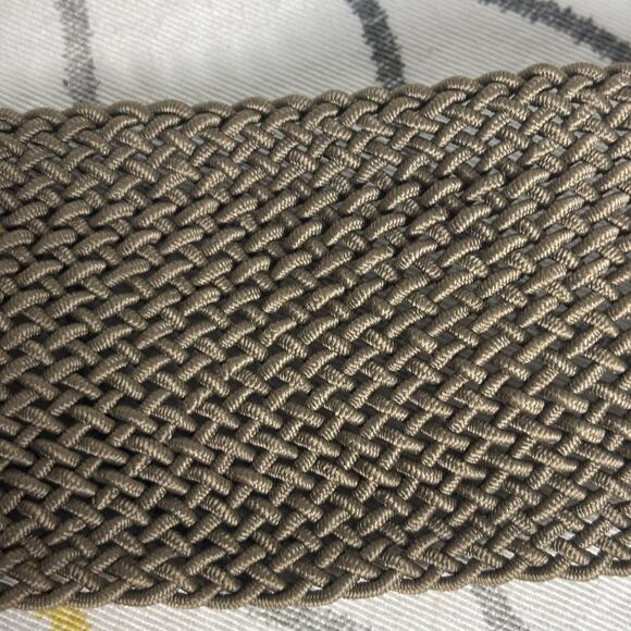 Lands End Women’s French Walnut Wide Nylon Leather Dress Belt Medium Boho Dress - Picture 4 of 7